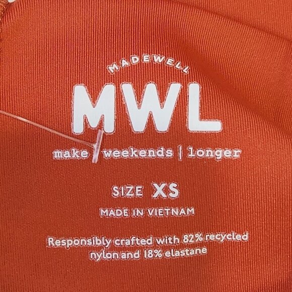 Madewell MWL Form High Rise 25" Leggings NWOT Size XS Rusty Torch Athletic Yoga - Picture 7 of 10